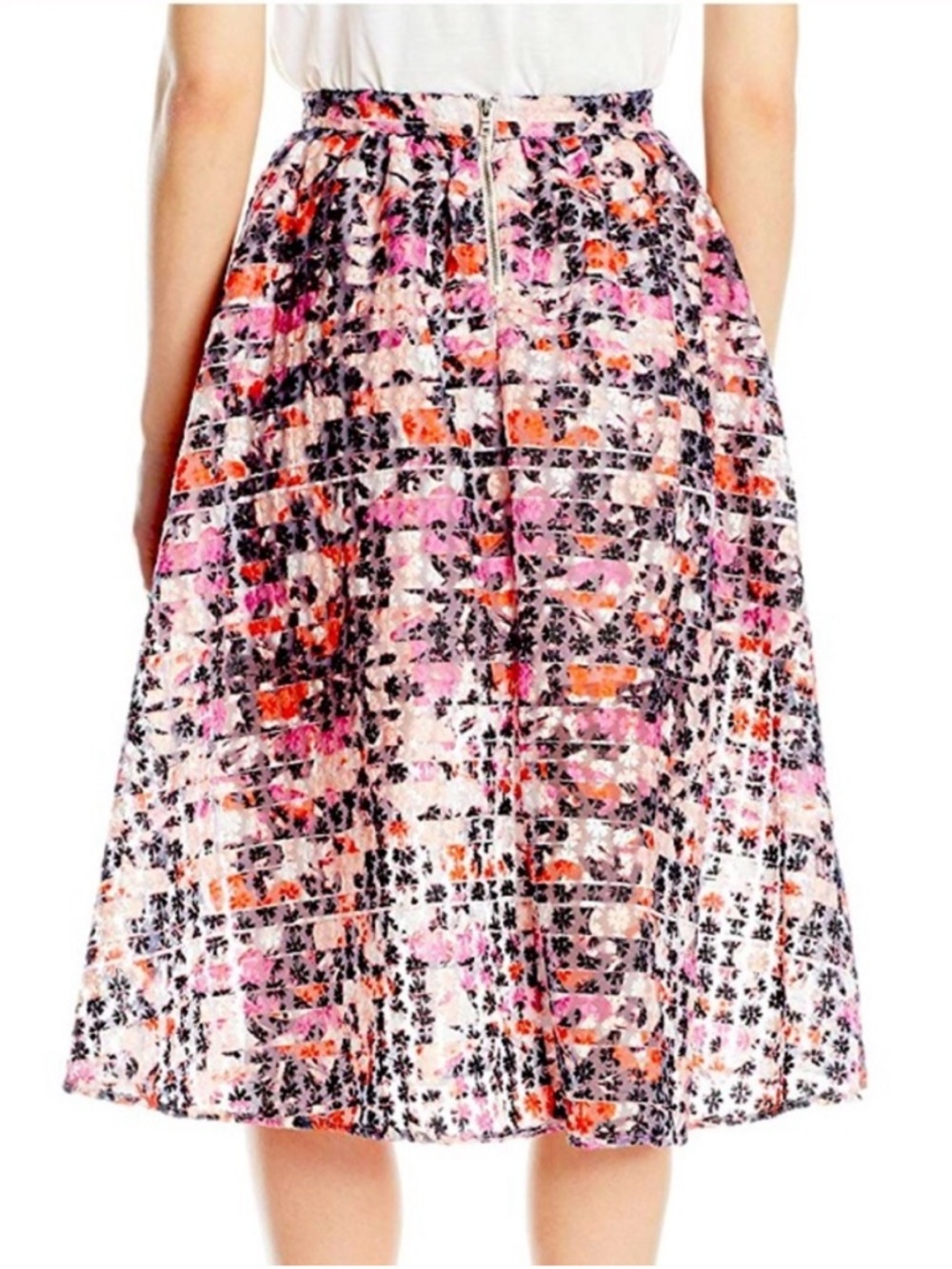 Floral Multicolor A-Line Women's Skirt - Picture 5 of 9
